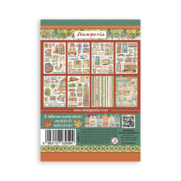 Stamperia ART OF TRAVELLING Washi Pad 8 Sheets A5 #SBW14