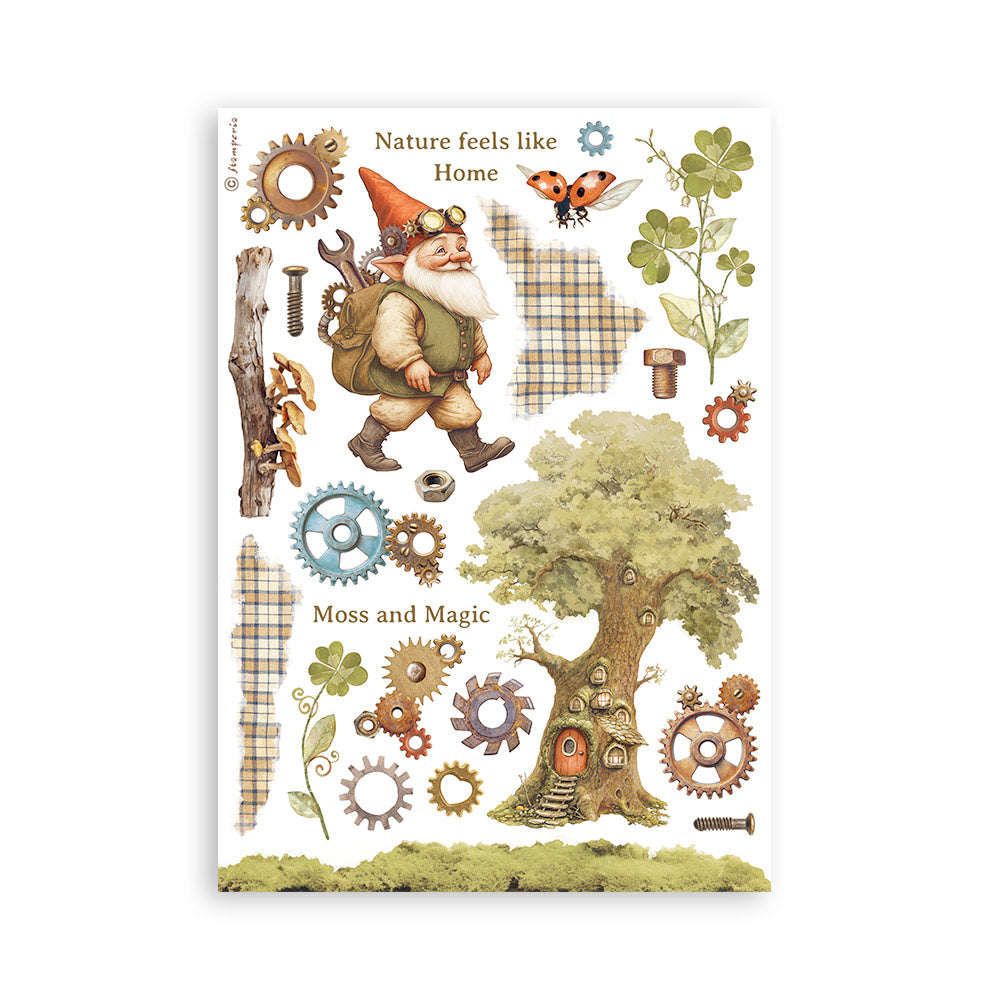 PRE-ORDER Stamperia HIDDEN GROVE Washi Pad 8 Sheets A5 #SBW17