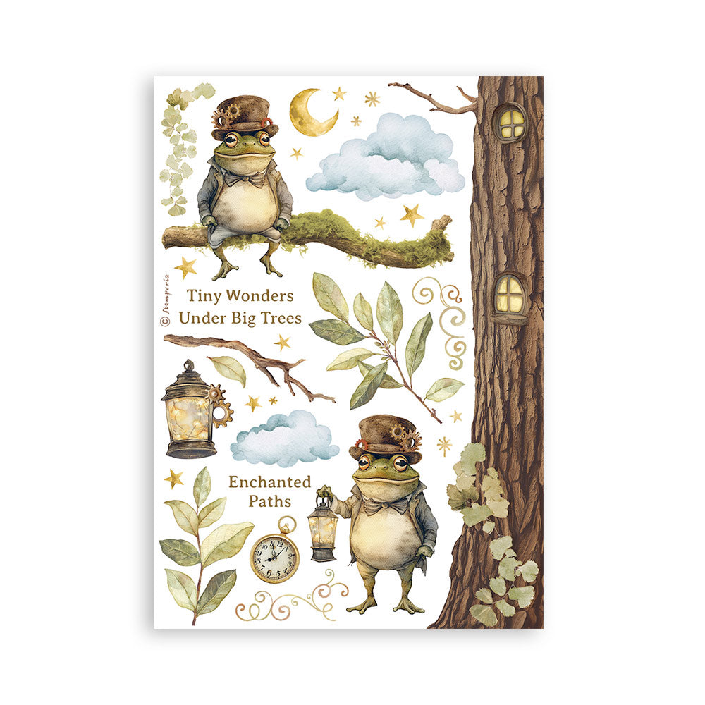 PRE-ORDER Stamperia HIDDEN GROVE Washi Pad 8 Sheets A5 #SBW17