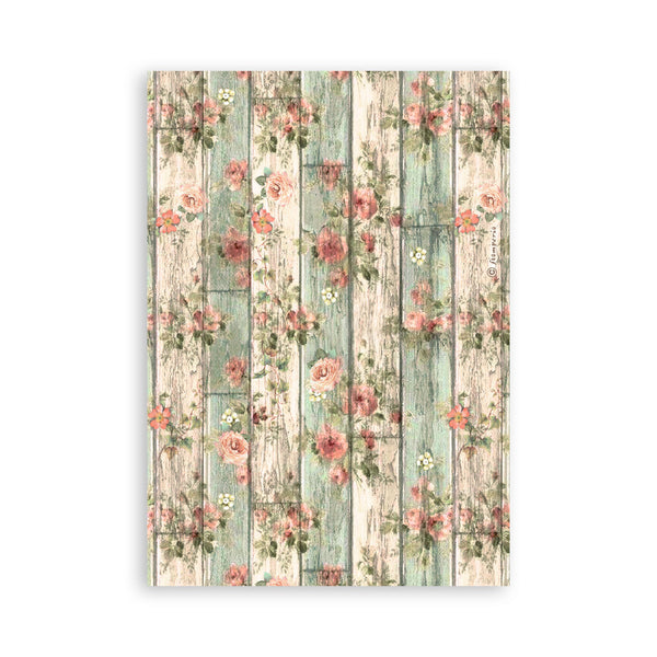 PRE-ORDER Stamperia HOUSE OF ROSES Washi Pad 8 Sheets A5 #SBW18