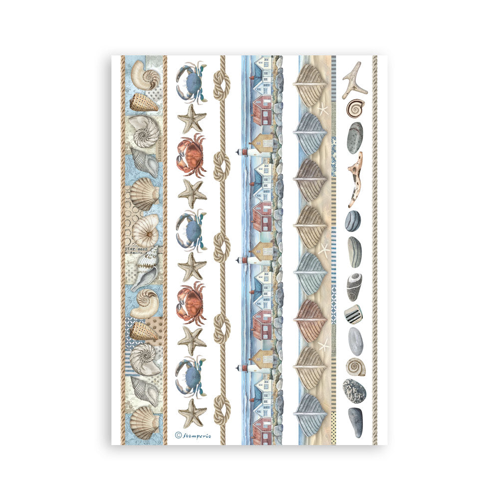 Stamperia SILENT SEA Washi Pad 8 Sheets A5 #SBW19