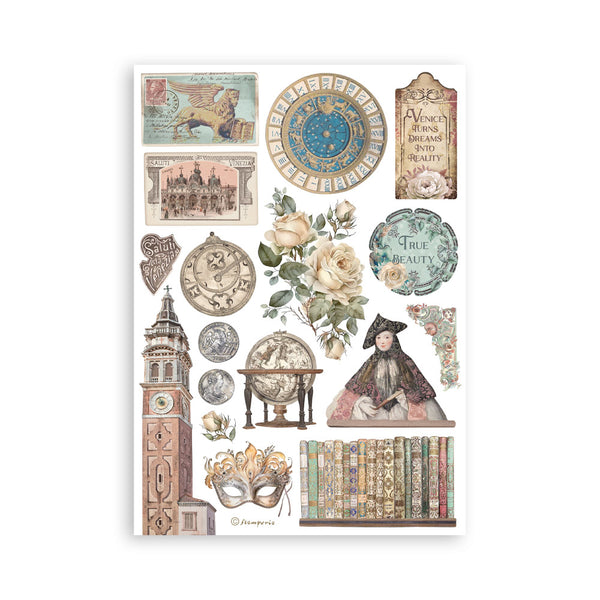 Stamperia VENICE CITY OF ART Washi Pad 8 Sheets A5 #SBW21