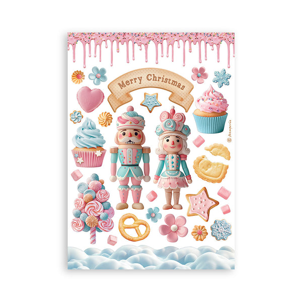 Stamperia CANDY CHRISTMAS Washi Pad 8 Sheets A5 #SBW22