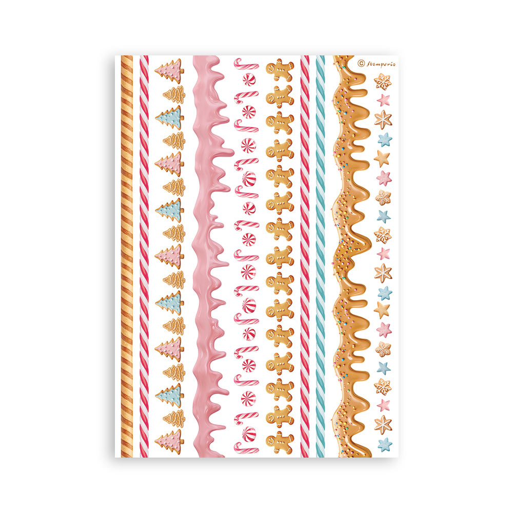 Stamperia CANDY CHRISTMAS Washi Pad 8 Sheets A5 #SBW22