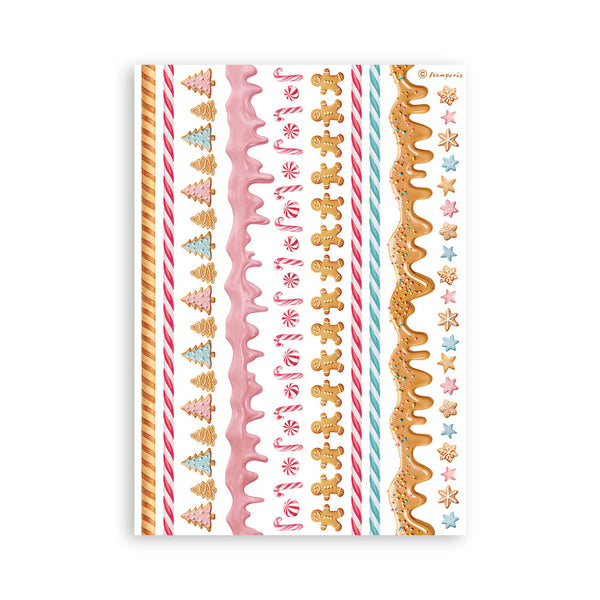 Stamperia CANDY CHRISTMAS Washi Pad 8 Sheets A5 #SBW22