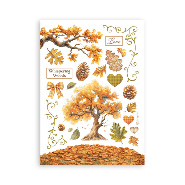 Stamperia WHISPERING WOODS Washi Pad 8 Sheets A5 #SBW24