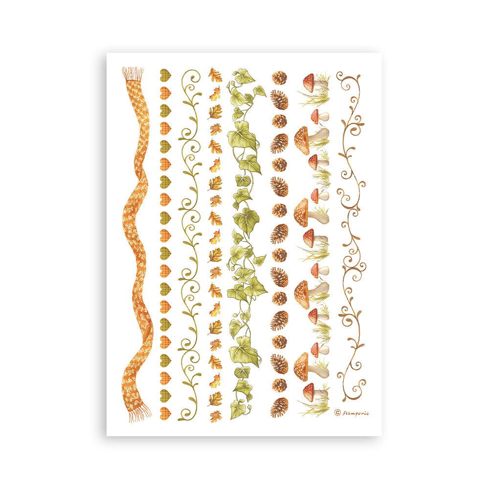 Stamperia WHISPERING WOODS Washi Pad 8 Sheets A5 #SBW24