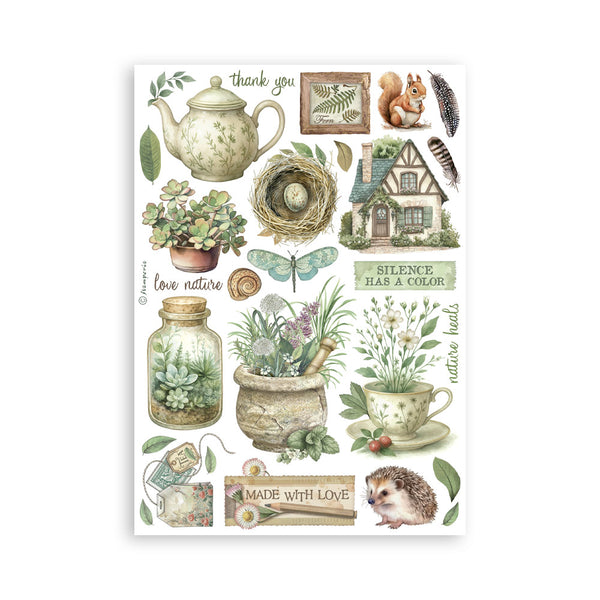 Stamperia HERBARIUM SILVAE Washi Pad 8 Sheets A5 #SBW27