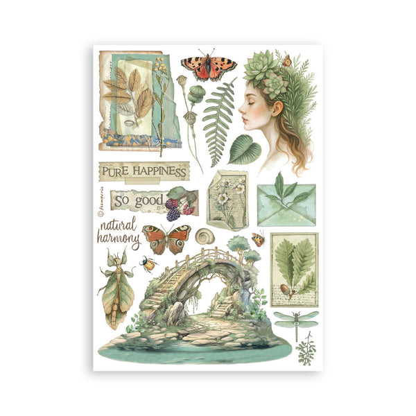 Stamperia HERBARIUM SILVAE Washi Pad 8 Sheets A5 #SBW27