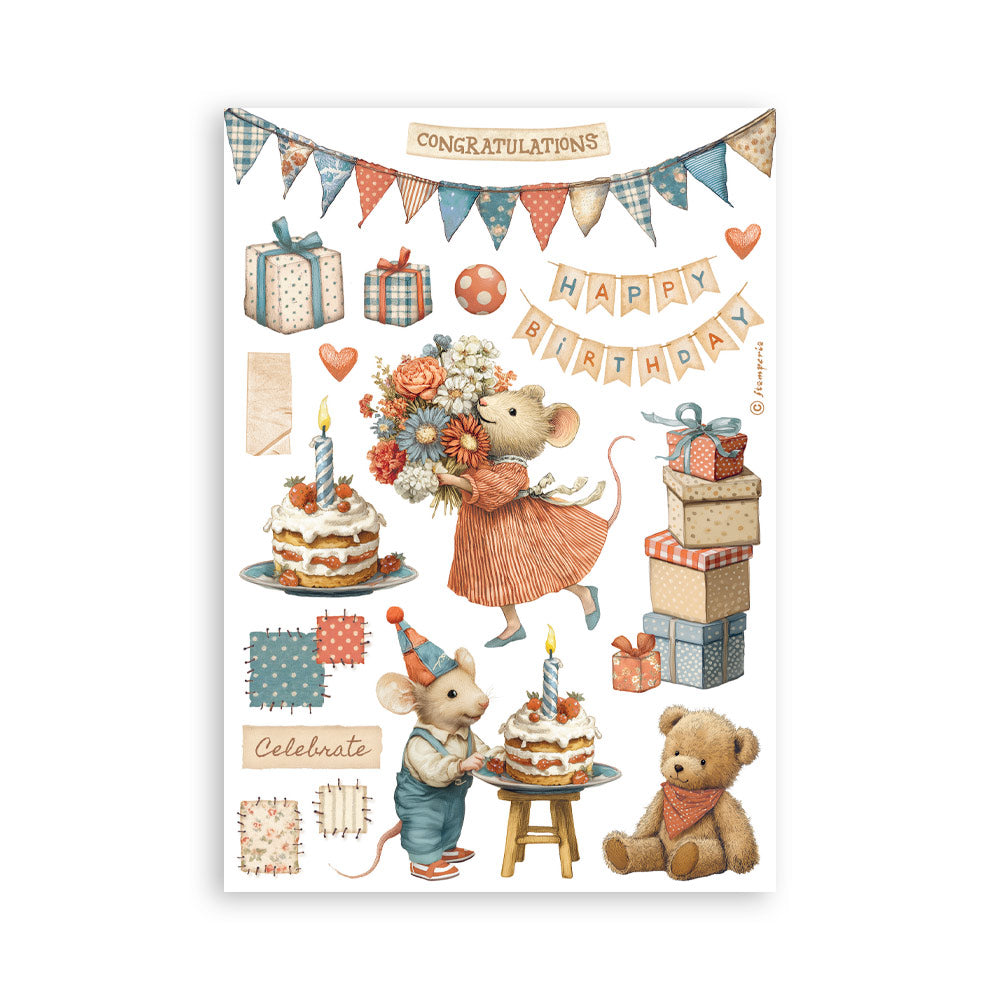 Stamperia FAMILY Washi Pad 8 Sheets A5 #SBW28