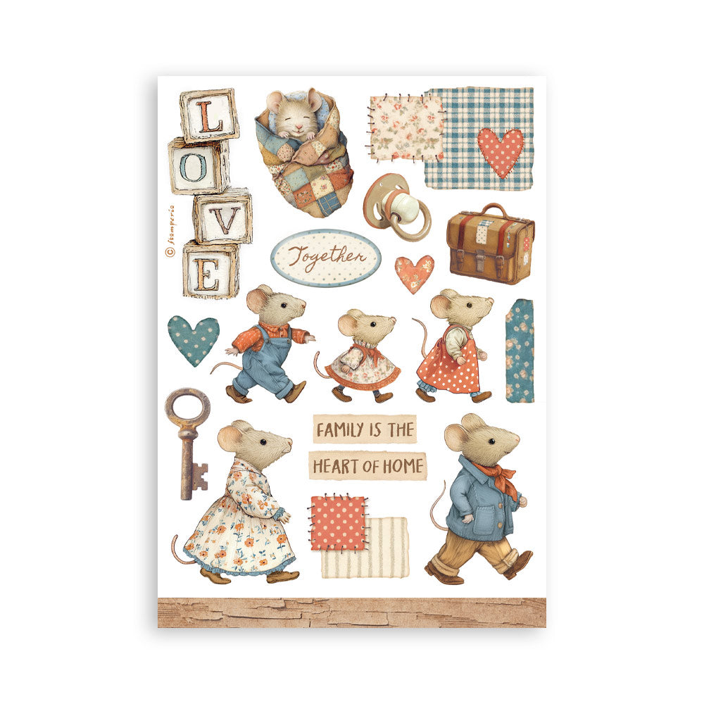 Stamperia FAMILY Washi Pad 8 Sheets A5 #SBW28