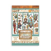 Stamperia Washi Pad with vintage-themed design on a white background