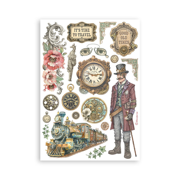 Stamperia GARDENS OF TIME Washi Pad 8 Sheets A5 #SBW32