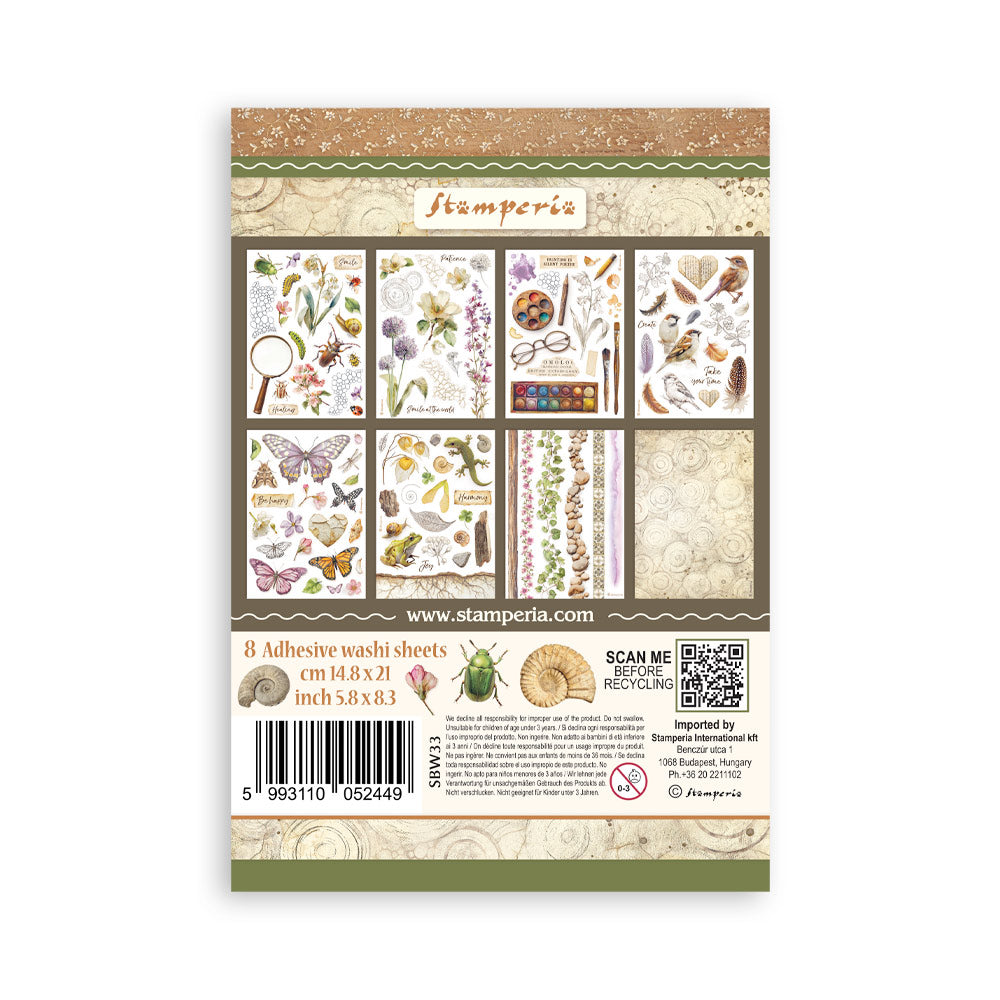 Stamperia ALL AROUND Washi Pad 8 Sheets A5 #SBW33