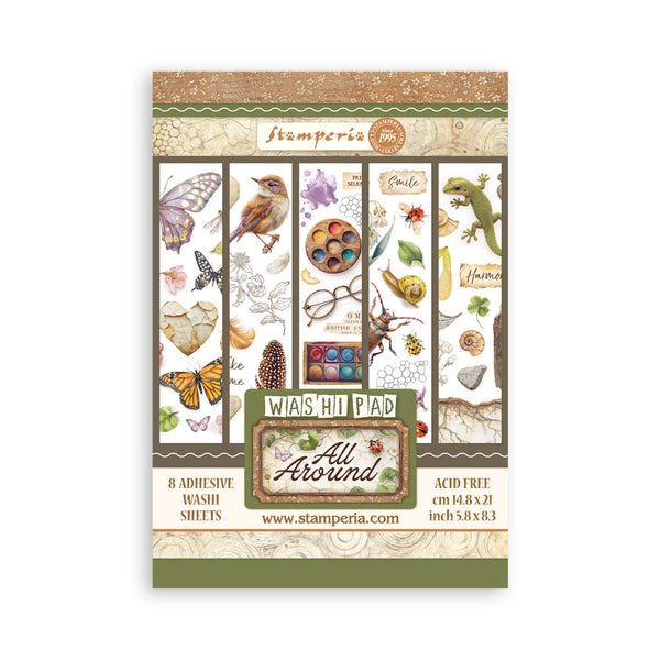 Stamperia ALL AROUND Washi Pad 8 Sheets A5 #SBW33