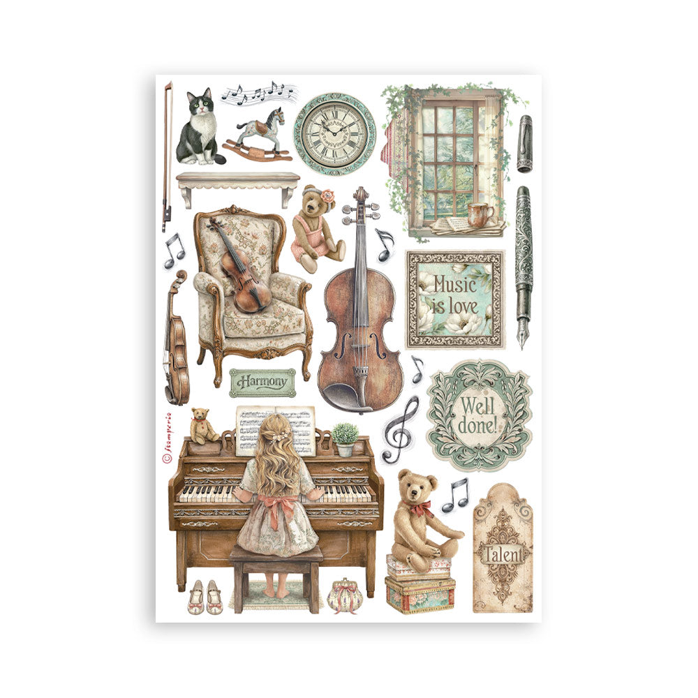 Stamperia SYMPHONY Washi Pad 8 Sheets A5 #SBW34
