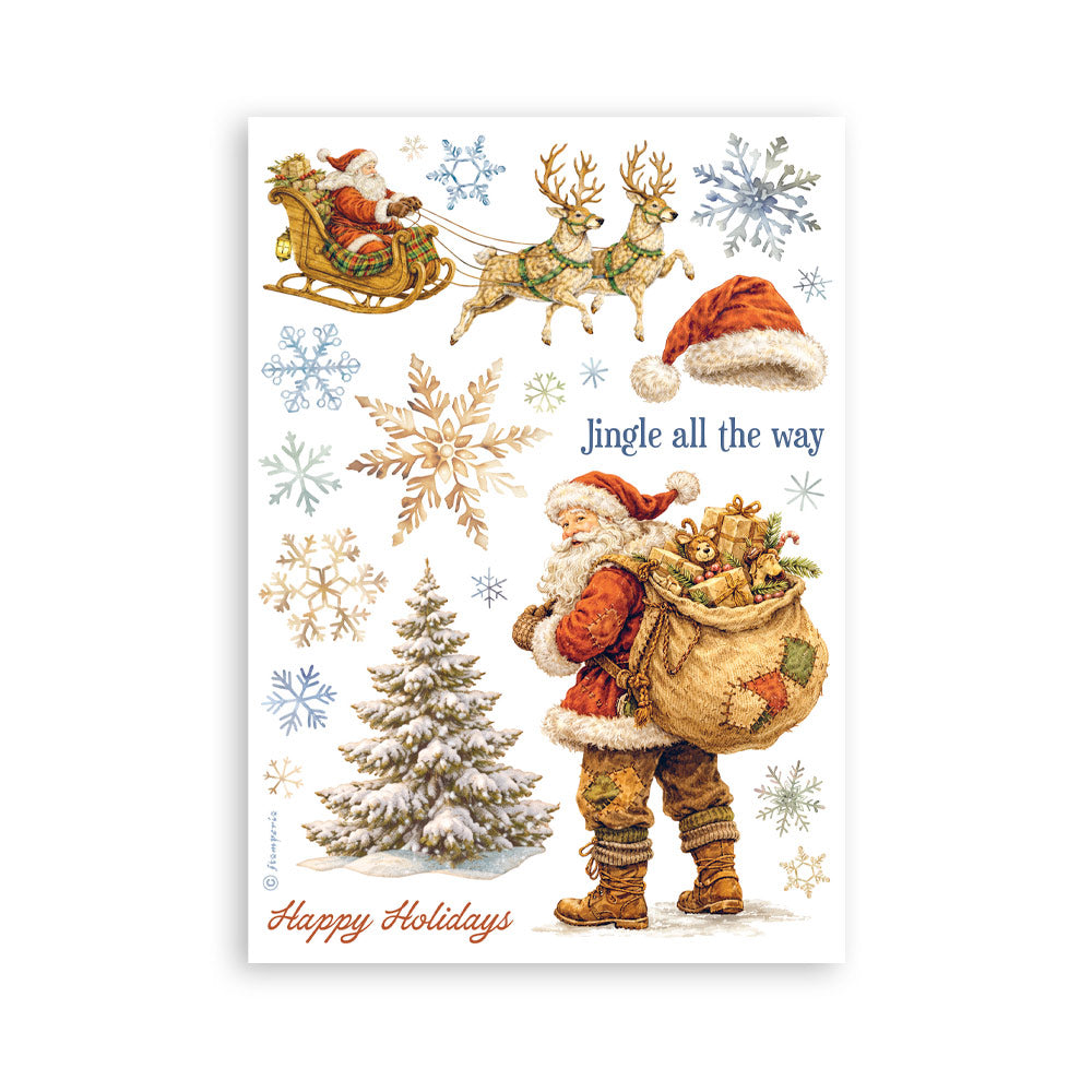 Stamperia SILENT NIGHT - CHRISTMAS Washi Pad 8 Sheets A5 #SBW35