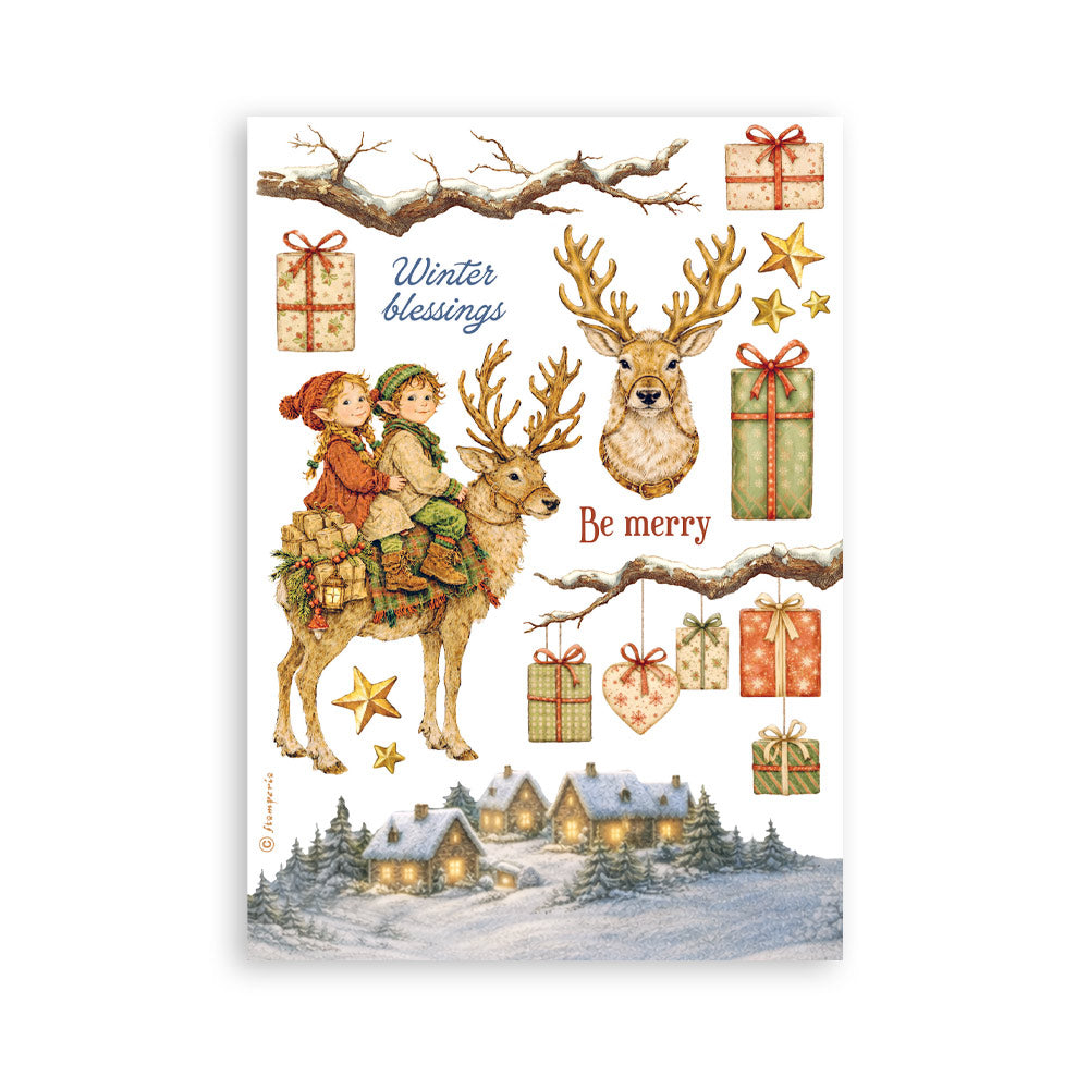 Stamperia SILENT NIGHT - CHRISTMAS Washi Pad 8 Sheets A5 #SBW35