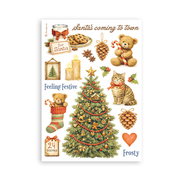 Stamperia SILENT NIGHT - CHRISTMAS Washi Pad 8 Sheets A5 #SBW35