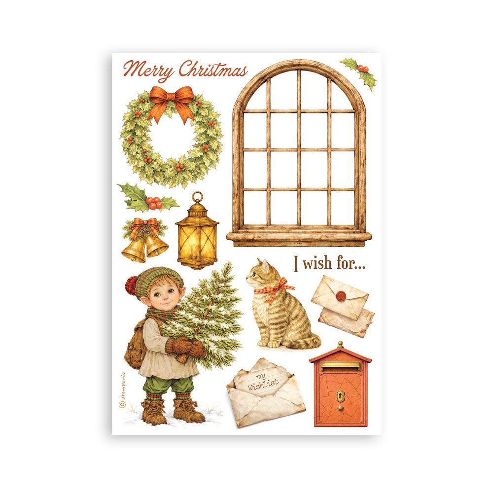 Stamperia SILENT NIGHT - CHRISTMAS Washi Pad 8 Sheets A5 #SBW35