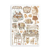 Stamperia WHITE CHRISTMAS Washi Pad 8 Sheets A5 #SBW36