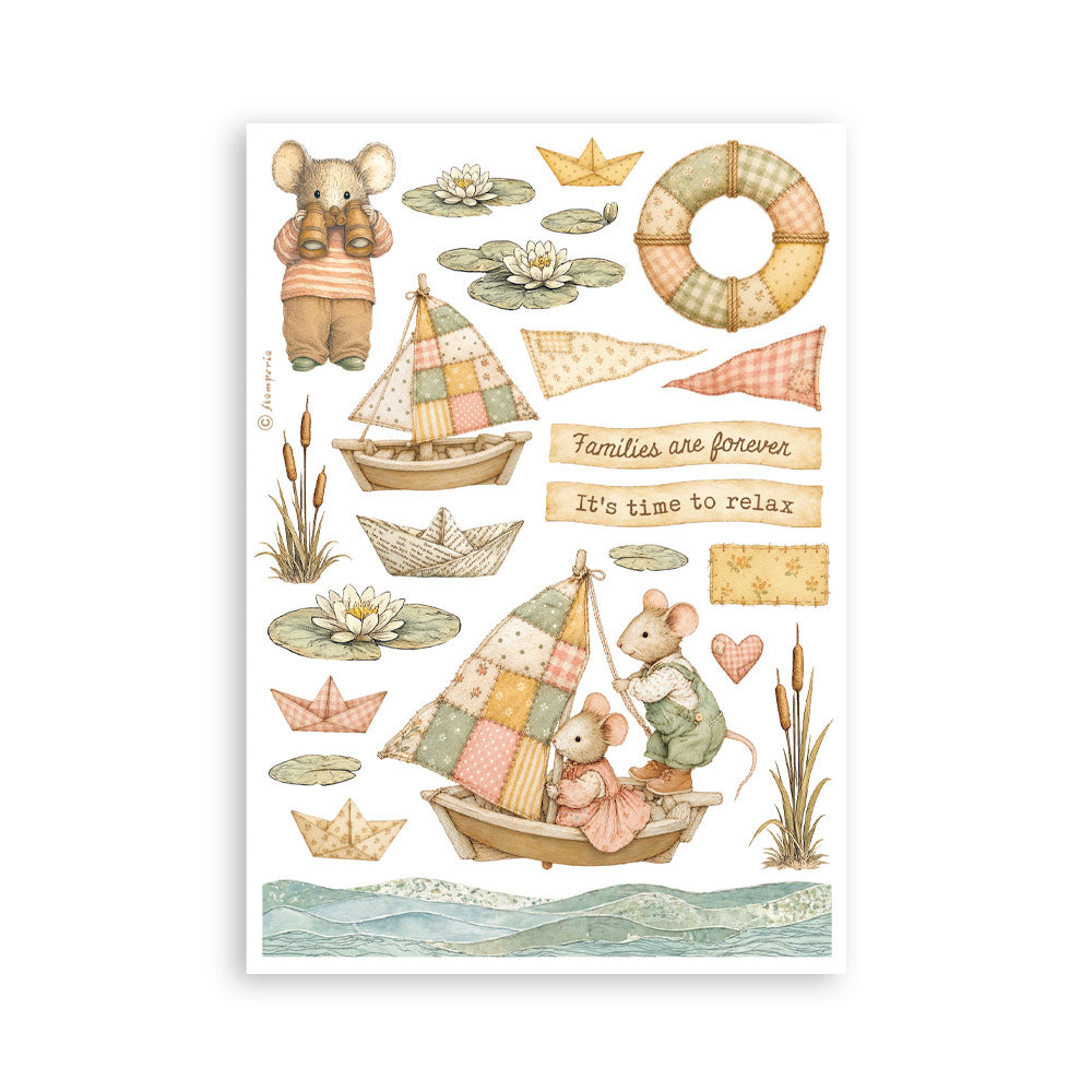 Stamperia COZY FAMILY Washi Pad 8 Sheets A5 #SBW38
