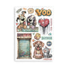 PRE-ORDER Stamperia FURRY FRIENDS 2 Washi Pad 8 Sheets A5 #SBW39