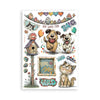 PRE-ORDER Stamperia FURRY FRIENDS 2 Washi Pad 8 Sheets A5 #SBW39