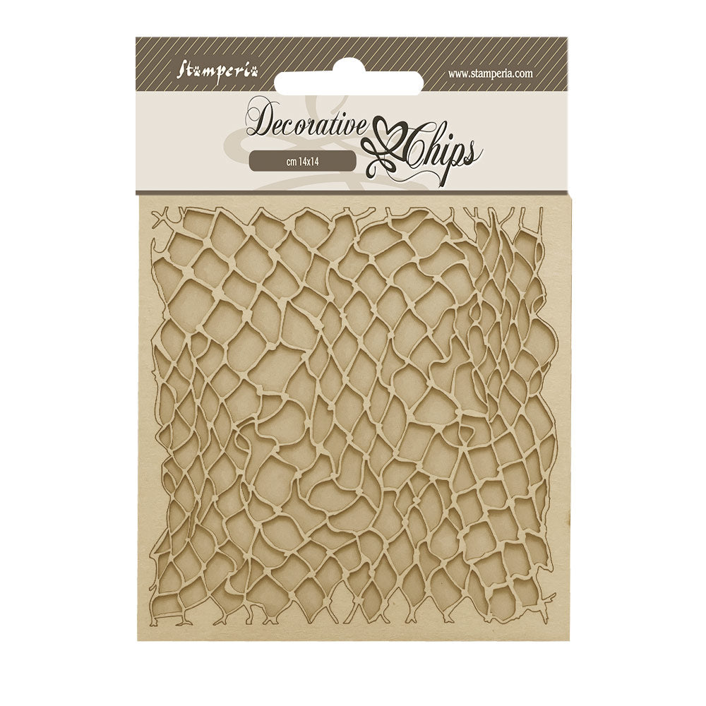 Stamperia Songs of the Sea NET Decorative Chips 5.5