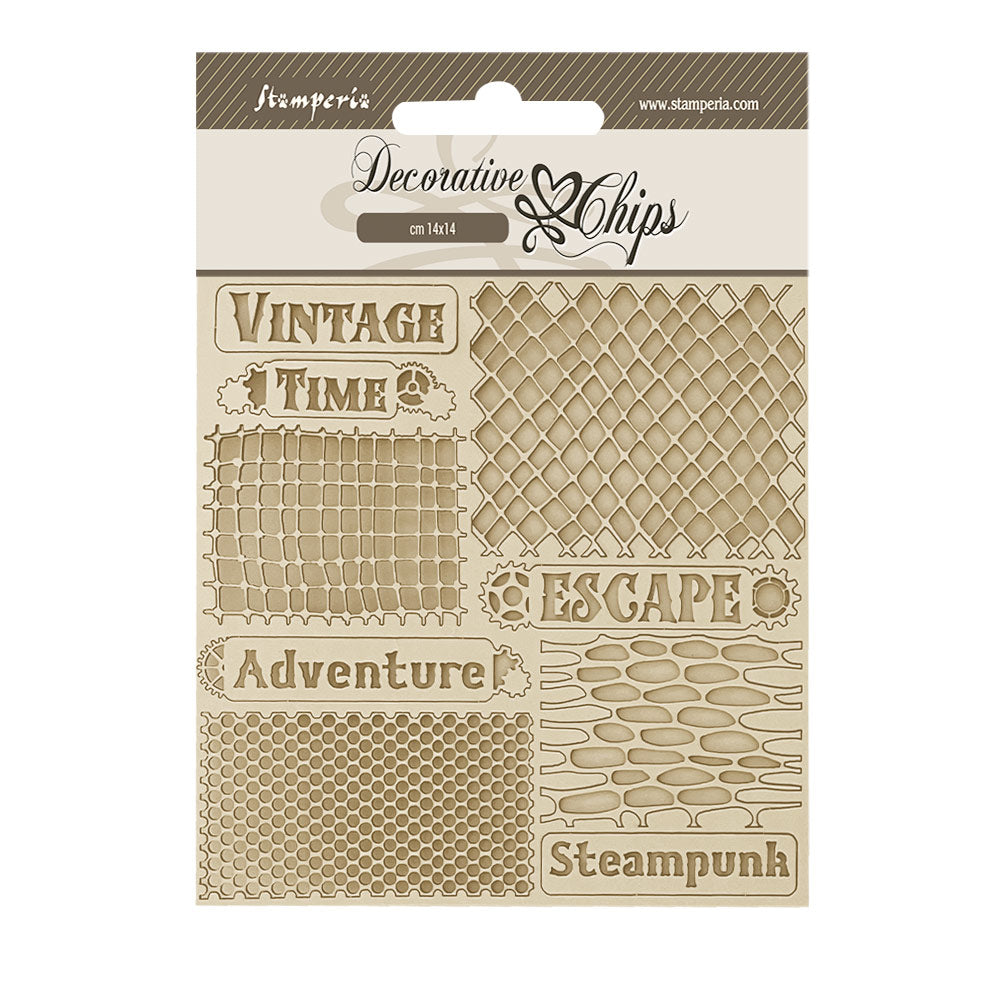 Stamperia VOYAGES FANTASTIQUES Nets Decorative Chips 5.5