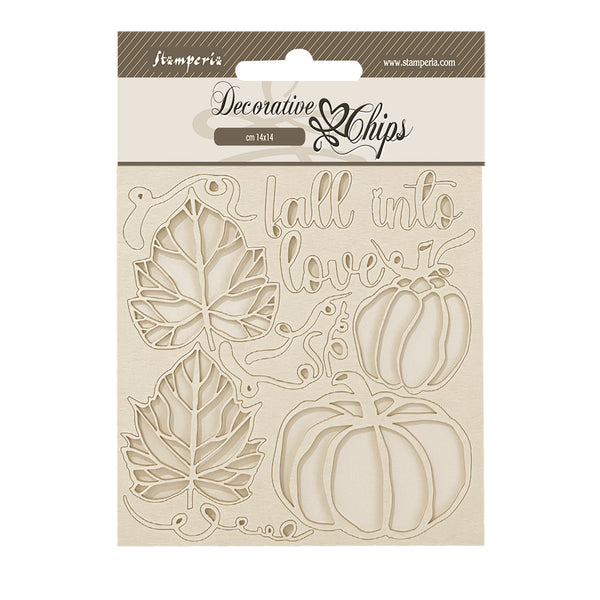 Stamperia GOLDEN HARMONY - PUMPKINS Decorative Chips 5.5"x5.5" #SCB236