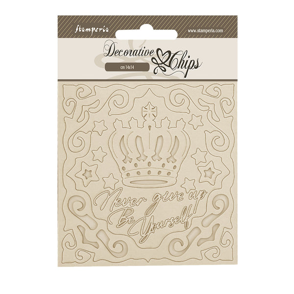 Stamperia ALTEREGO FRAMES and CROWN Decorative Chips 5.5"x5.5" #SCB240