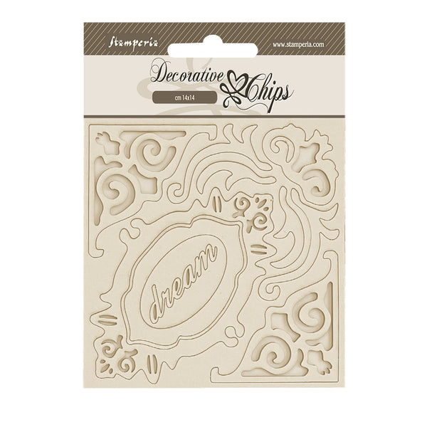 Stamperia ALTEREGO CORNERS and FRAMES Decorative Chips 5.5"x5.5" #SCB244