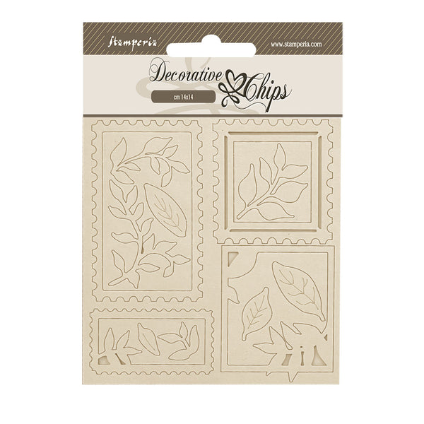 Stamperia Create Happiness DEWDROPS STAMPS Decorative Chips 5.5"x5.5" #SCB246