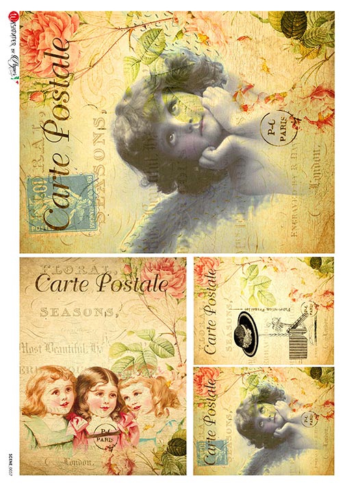 Paper Designs CARTE POSTALE A4 Decoupage Rice Paper #SCENE0057