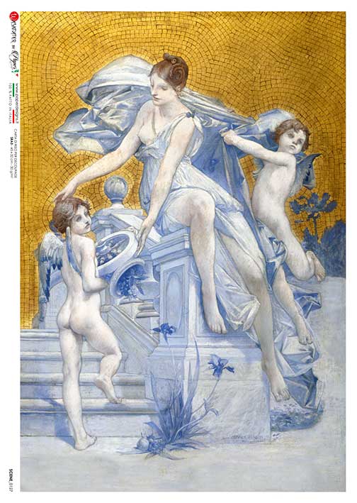 Paper Designs Merson ALLEGORY of FORTUNE A4 Decoupage Rice Paper #SCENE0127