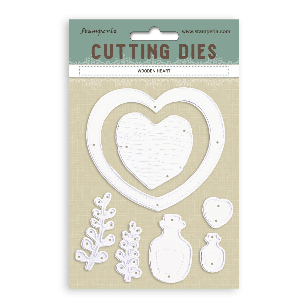 Stamperia TIMELESS - WOODEN HEART A6 Cutting Dies  #SFT03