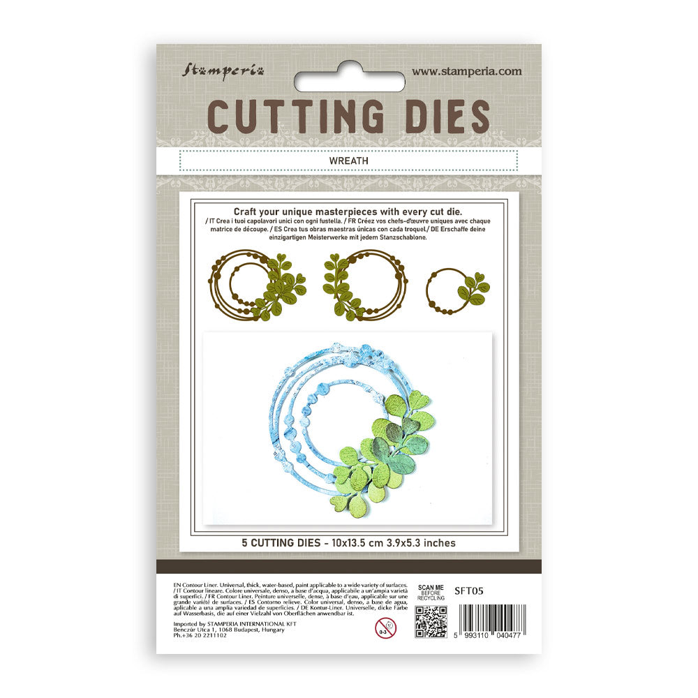 Stamperia TIMELESS - WREATH A6 Cutting Dies  #SFT05