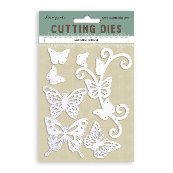 Stamperia TIMELESS - SWIRLY BUTTERFLIES A6 Cutting Dies  #SFT07