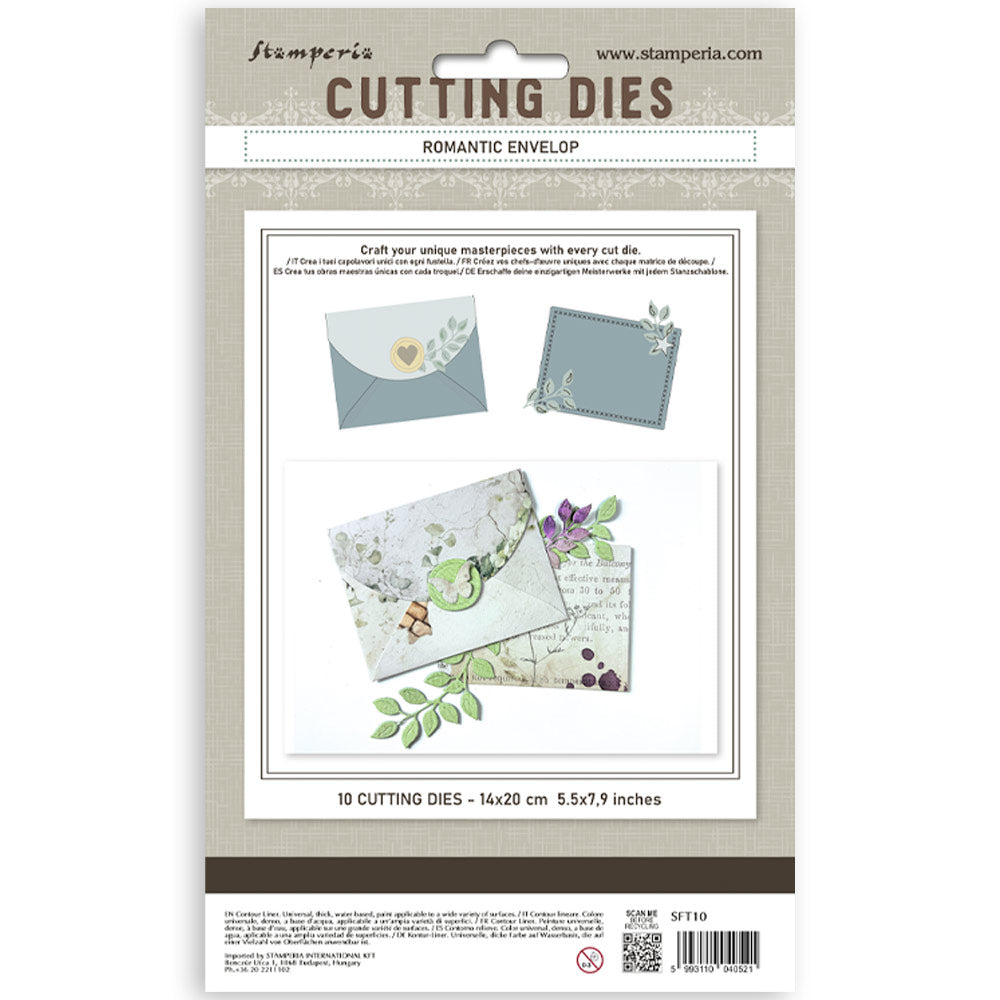 Stamperia TIMELESS - ROMANTIC ENVELOPE A5 Cutting Dies  #SFT10