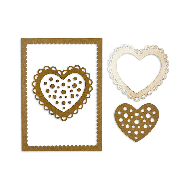 Stamperia HEART A6 Metal Cutting Dies  #SFT14