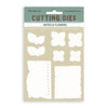 Packaging of Stamperia cutting dies with butterfly and flower shapes on a beige background.