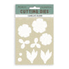 Packaging of Stamperia cutting dies with floral designs on a beige background