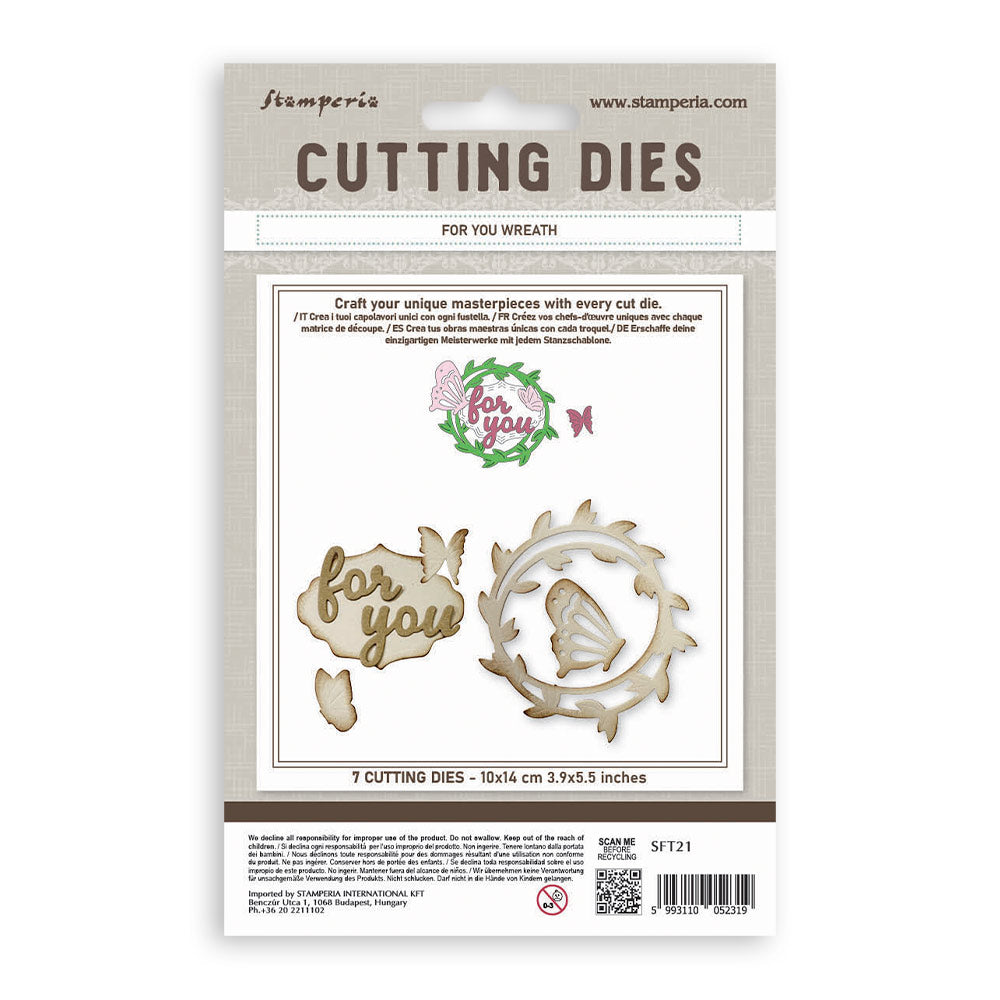 Stamperia FOR YOU WREATH - All Around A6 Metal Cutting Dies  #SFT21