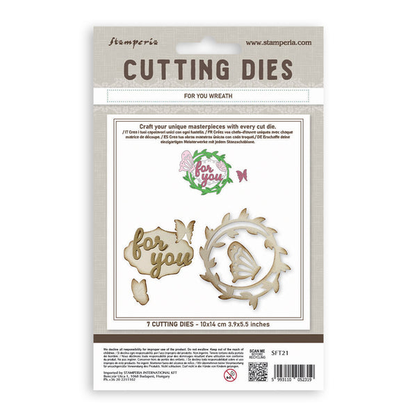 Stamperia FOR YOU WREATH - All Around A6 Metal Cutting Dies  #SFT21