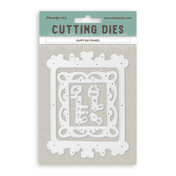 Stamperia HAPPY DAY FRAMES All Around A6 Metal Cutting Dies  #SFT22