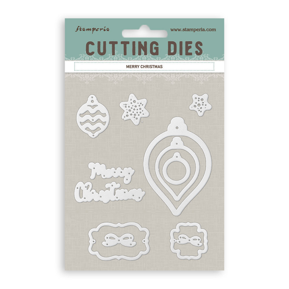 Stamperia All You Need for Christmas MERRY CHRISTMAS - A6 Metal Cutting Dies  #SFT23