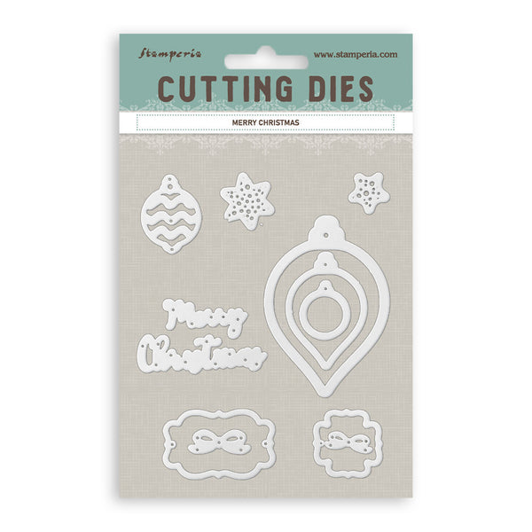 Stamperia All You Need for Christmas MERRY CHRISTMAS - A6 Metal Cutting Dies  #SFT23