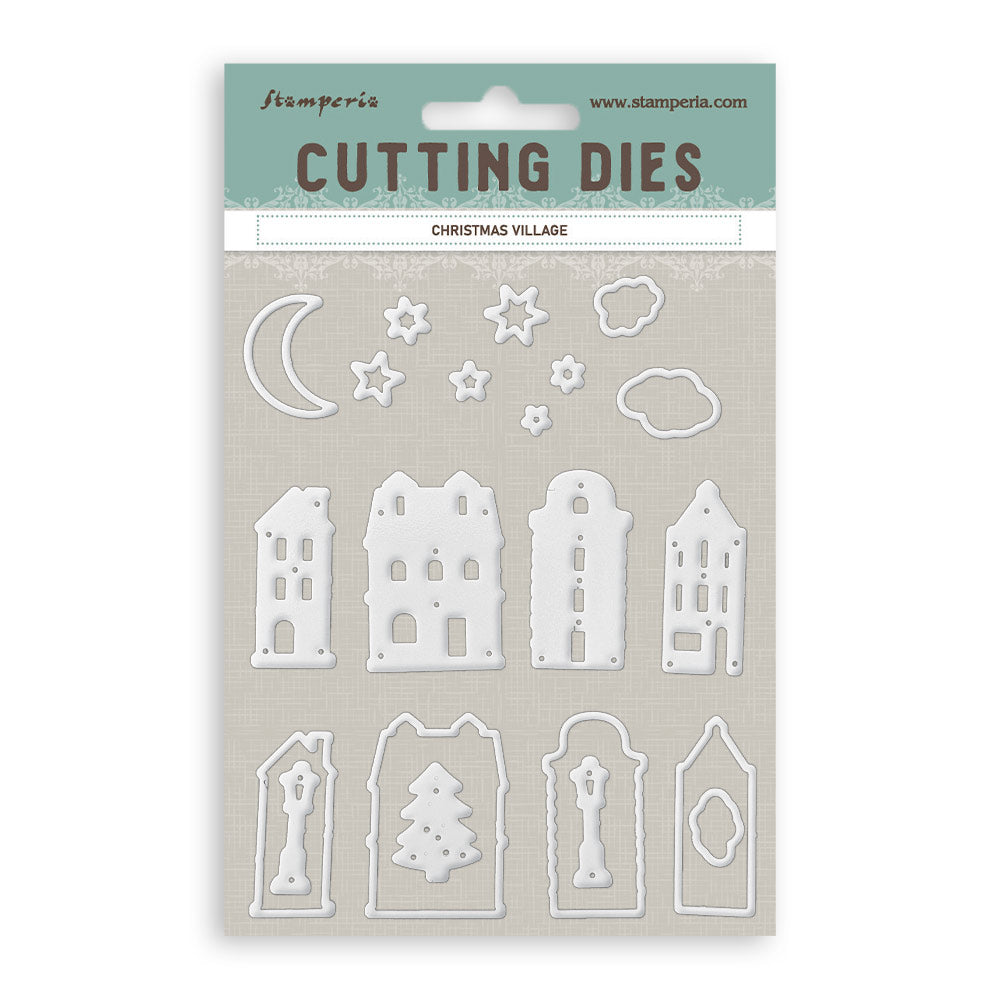 Stamperia All You Need for Christmas - VILLAGE - A6 Metal Cutting Dies  #SFT25