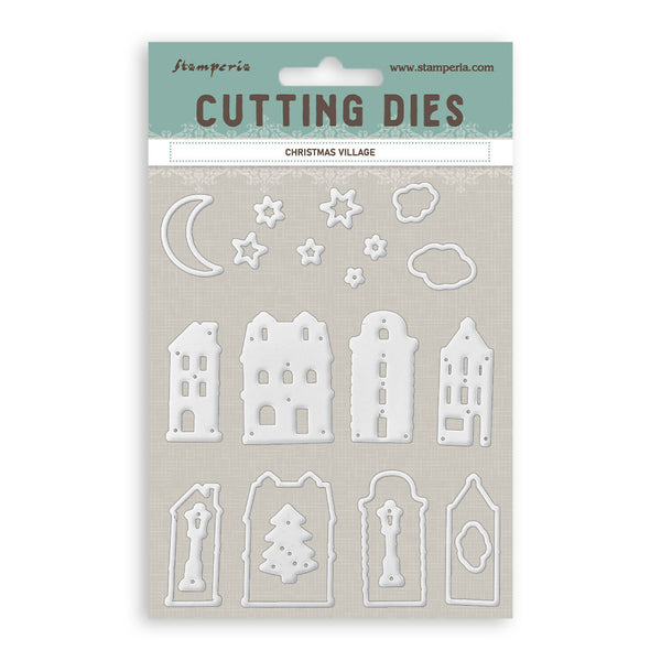 Stamperia All You Need for Christmas - VILLAGE - A6 Metal Cutting Dies  #SFT25
